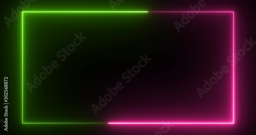 Wallpaper Mural Set of four bright glowing neon abstract seamless backgrounds. Torontodigital.ca