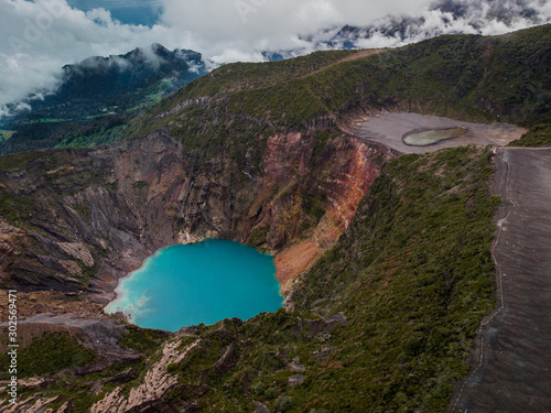 Blue lagoon on Irazu volcano, Costa Rica photo