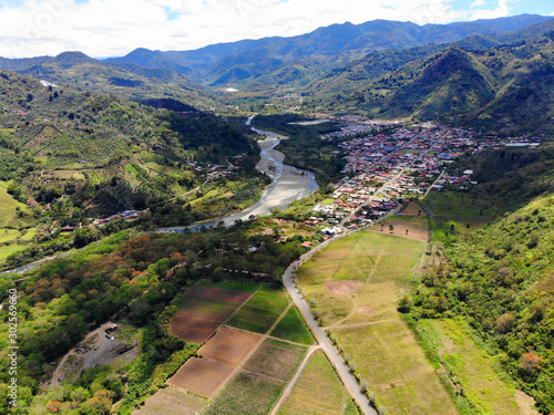 Aerial view of Orosi valley, Costa Rica photo