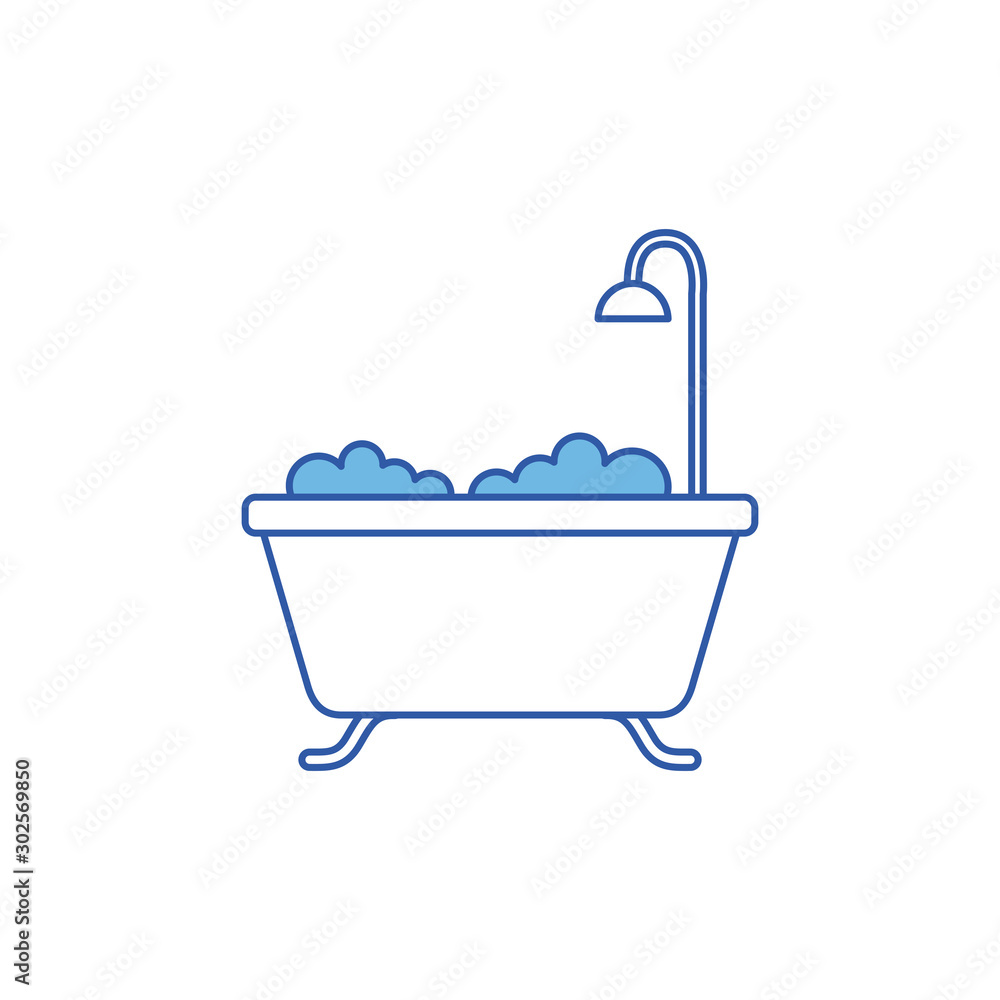 Isolated bath icon fill design Isolated bath icon fill design