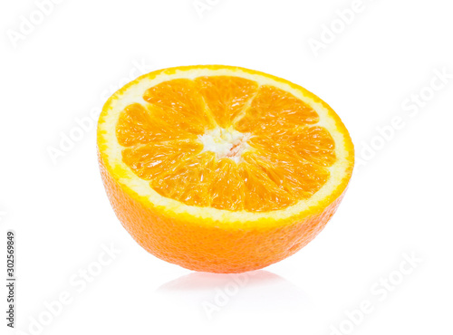 Orange fruit isolated on white background