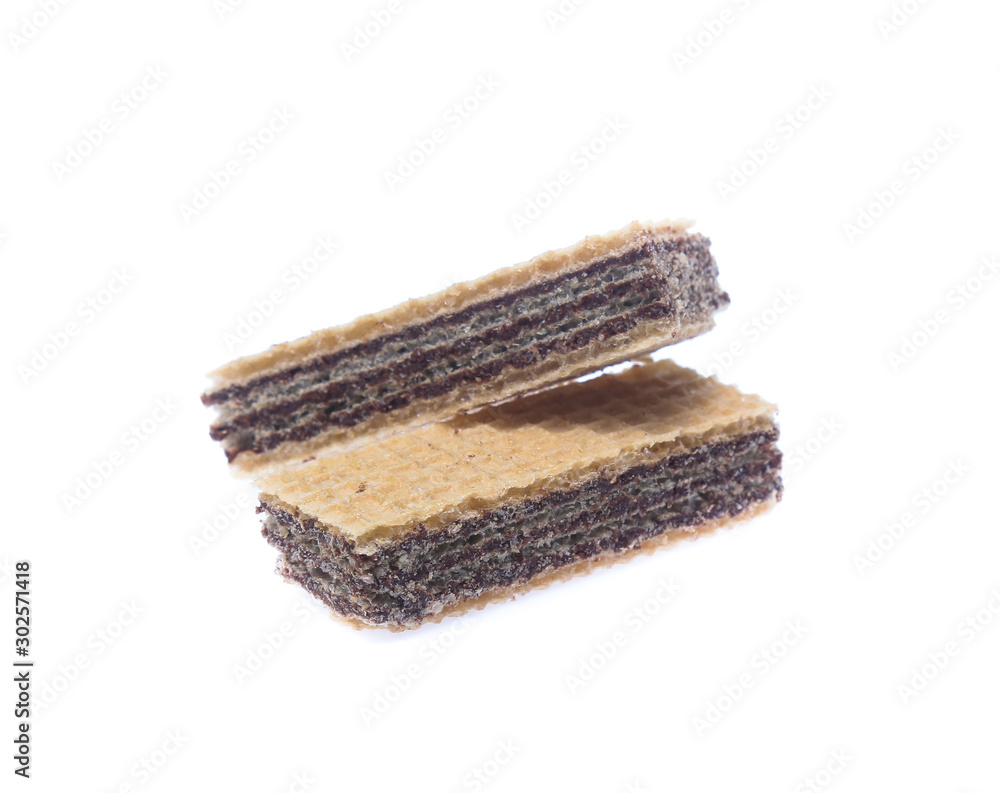 Wafers stick isolated on white background Wafers stick isolated on white background