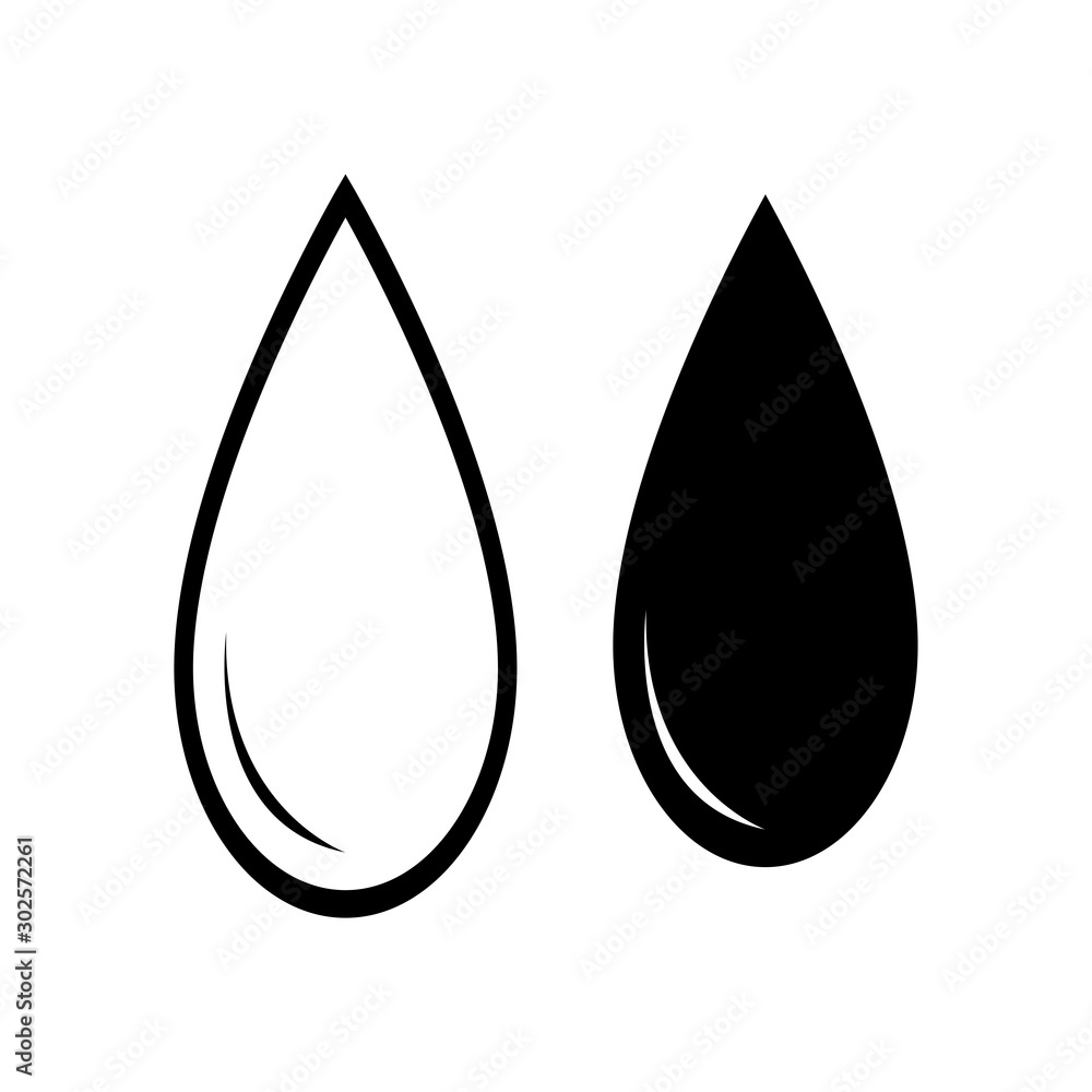 water drop icon vector in line and glyph style water drop icon vector in line and glyph style