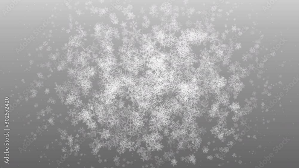 Abstract background with snowflakes on a loop Abstract background with snowflakes on a loop
