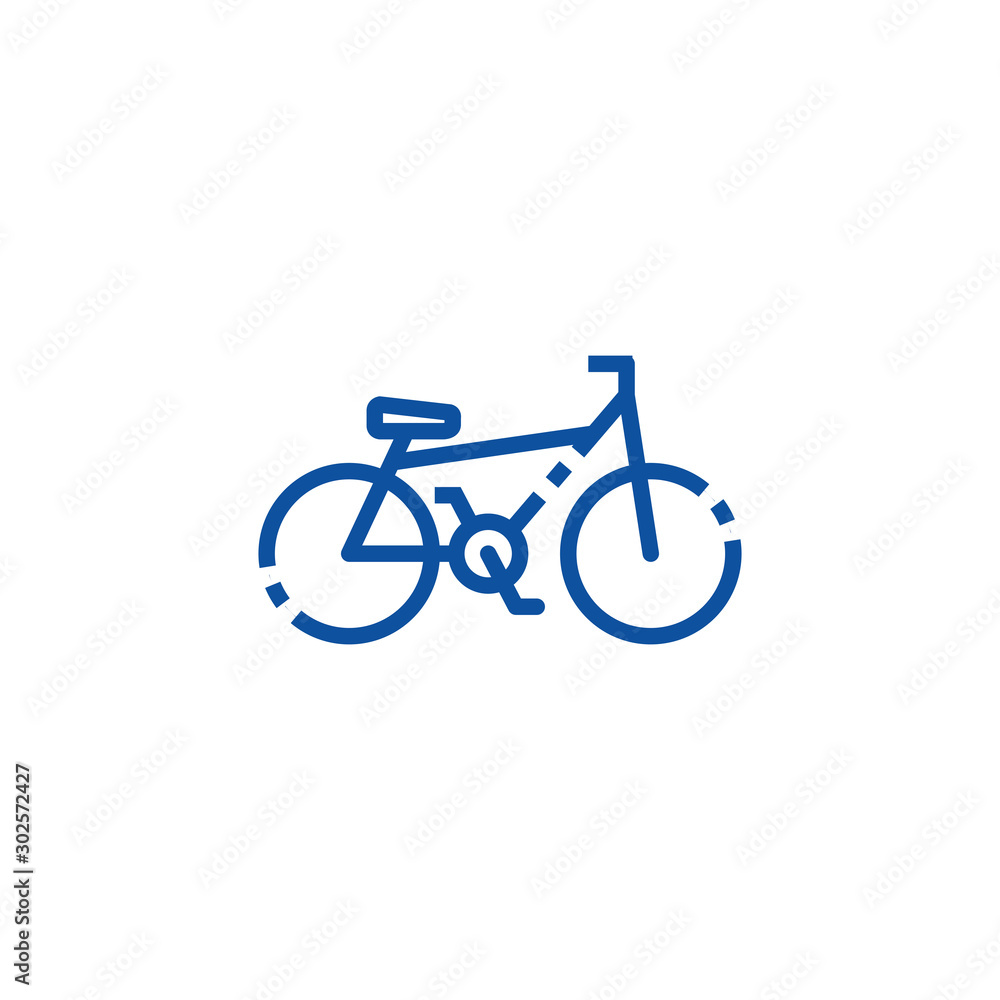 Fototapeta premium Isolated cycle icon line design