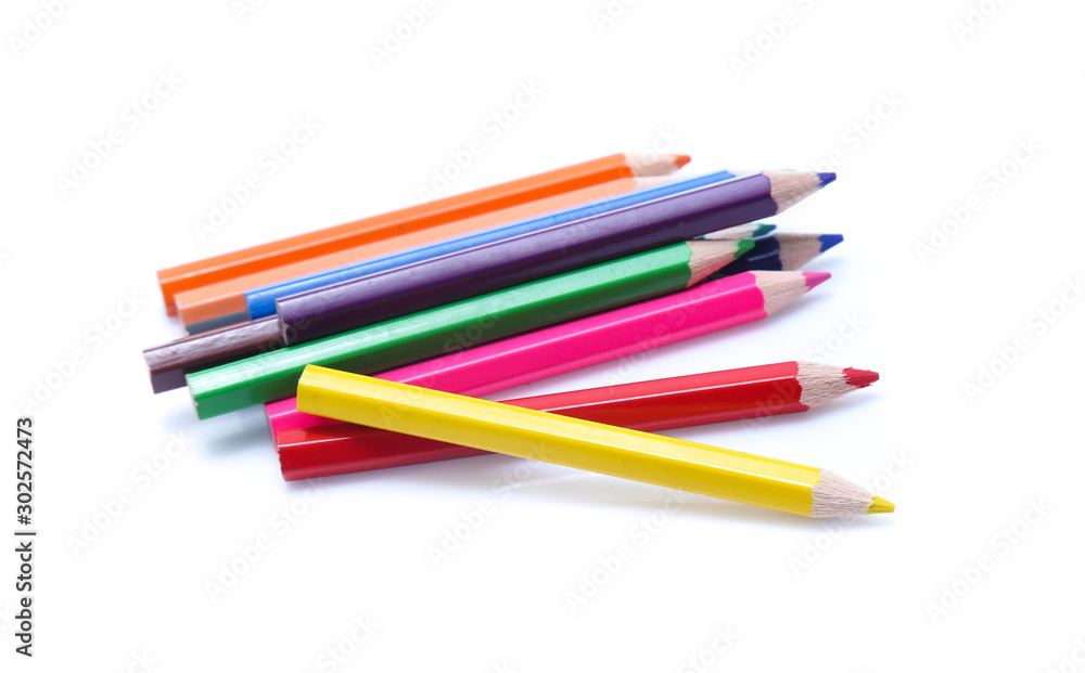 Color pencils isolated on white