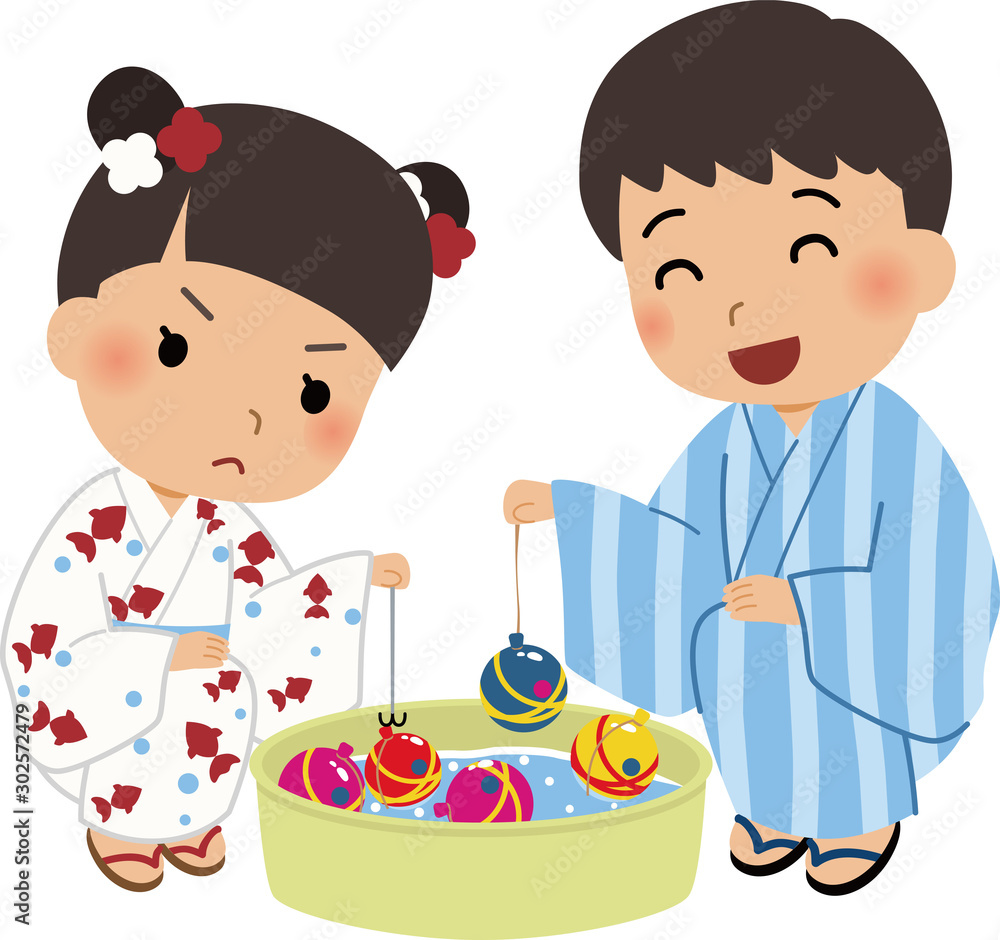 夏祭りのイラスト Stock Vector Adobe Stock