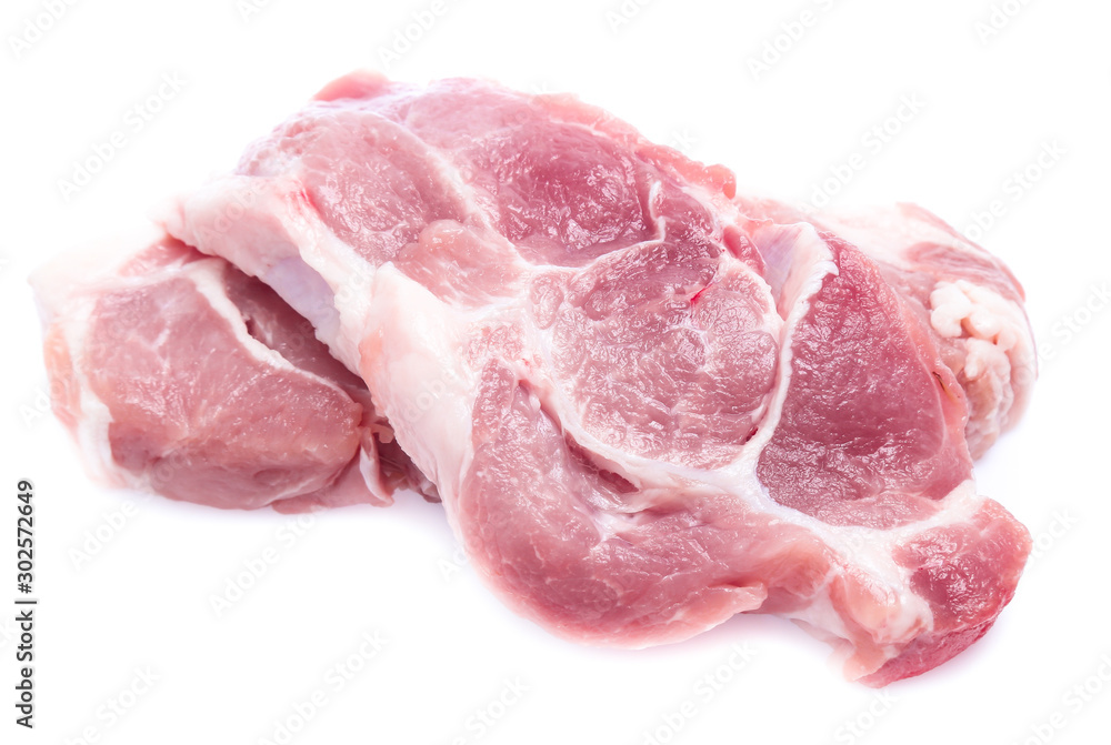Fresh raw beef steak isolated on white background Fresh raw beef steak isolated on white background