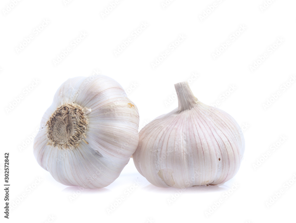 garlic isolated on white background garlic isolated on white background