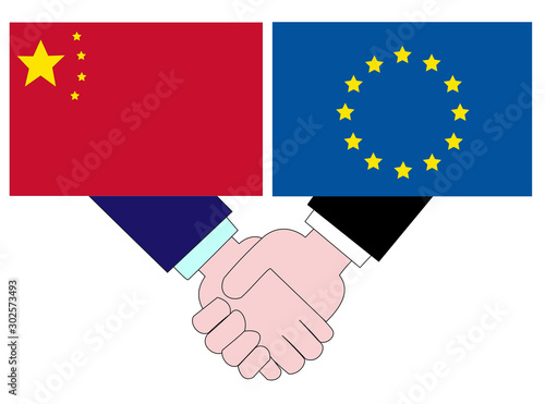EUと中国との外交の状態を表している。