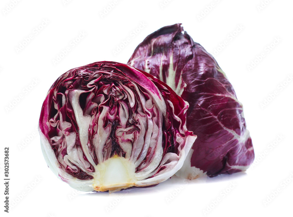 Obraz premium Radicchio, red salad isolated on white background