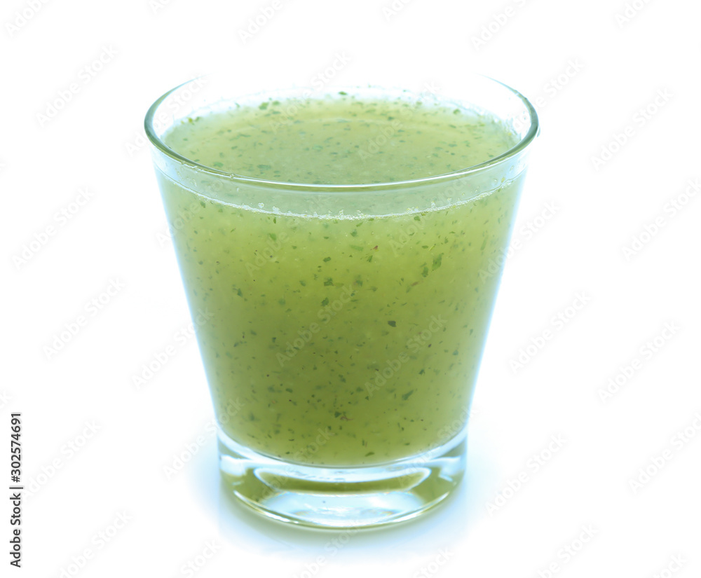 kiwi smoothie isolated on white background in glass kiwi smoothie isolated on white background in glass
