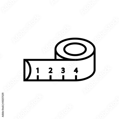 measure icon trendy flat design