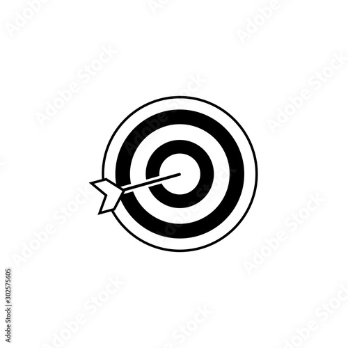 Isolated target icon line design
