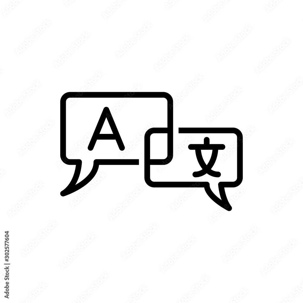 language translation icon trendy flat design language translation icon trendy flat design