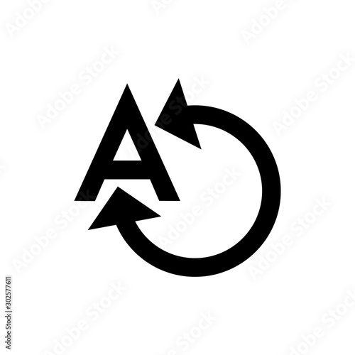 language translation icon trendy flat design