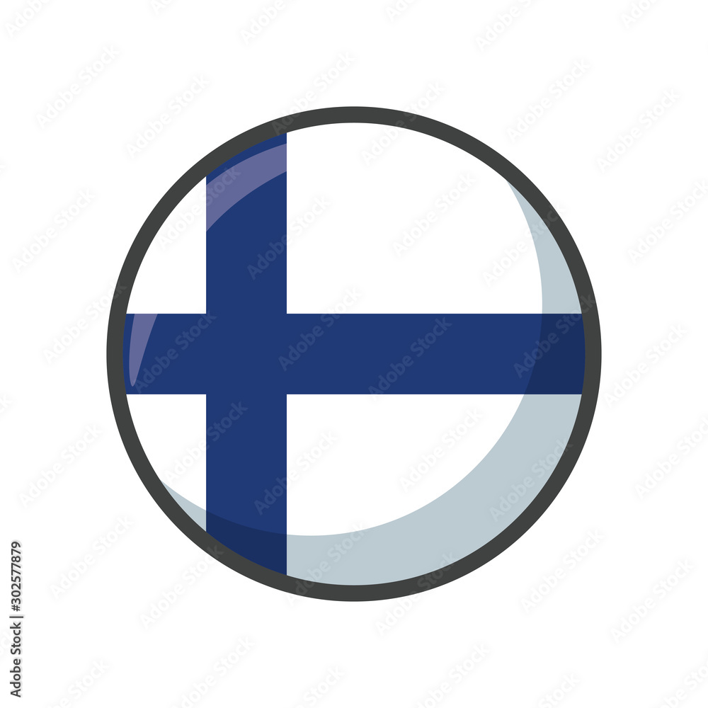 Fototapeta premium Isolated finland flag icon block design