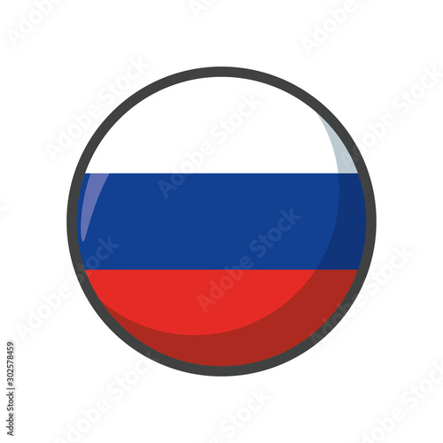 Isolated russia flag icon block design