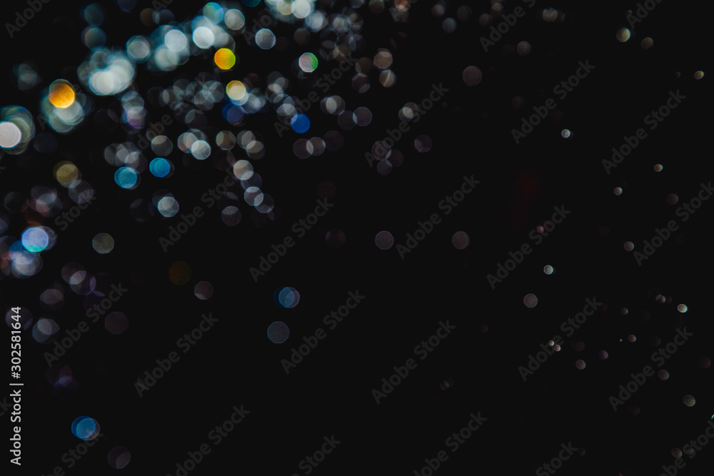Colorful bokeh on black Colorful bokeh on black