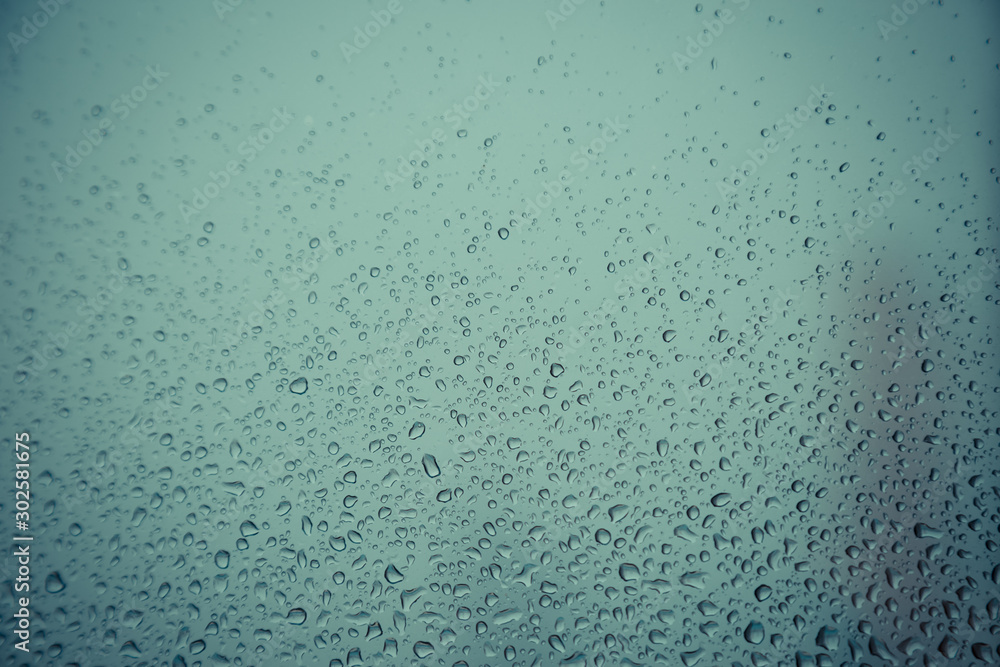 Water droplet on the window glass Water droplet on the window glass