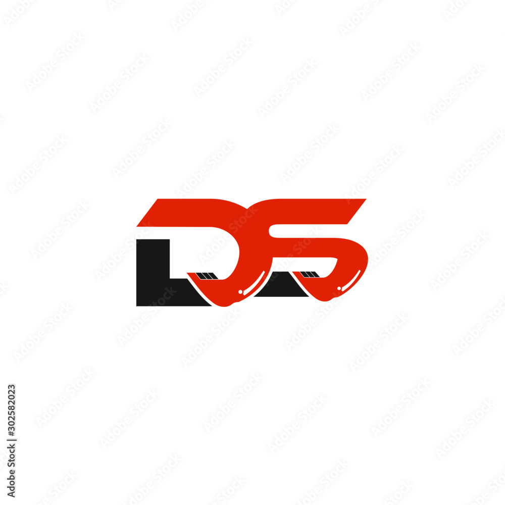 DS Letter Logo Design with Excavator Creative Modern Trendy DS Letter Logo Design with Excavator Creative Modern Trendy