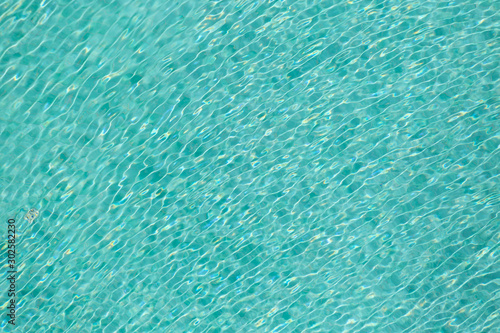 Shine wave reflection in the blue pool