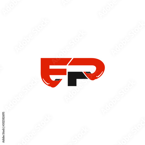 Free Download FP Letter Logo Design with Excavator Creative Modern Trendy - GFXLoad