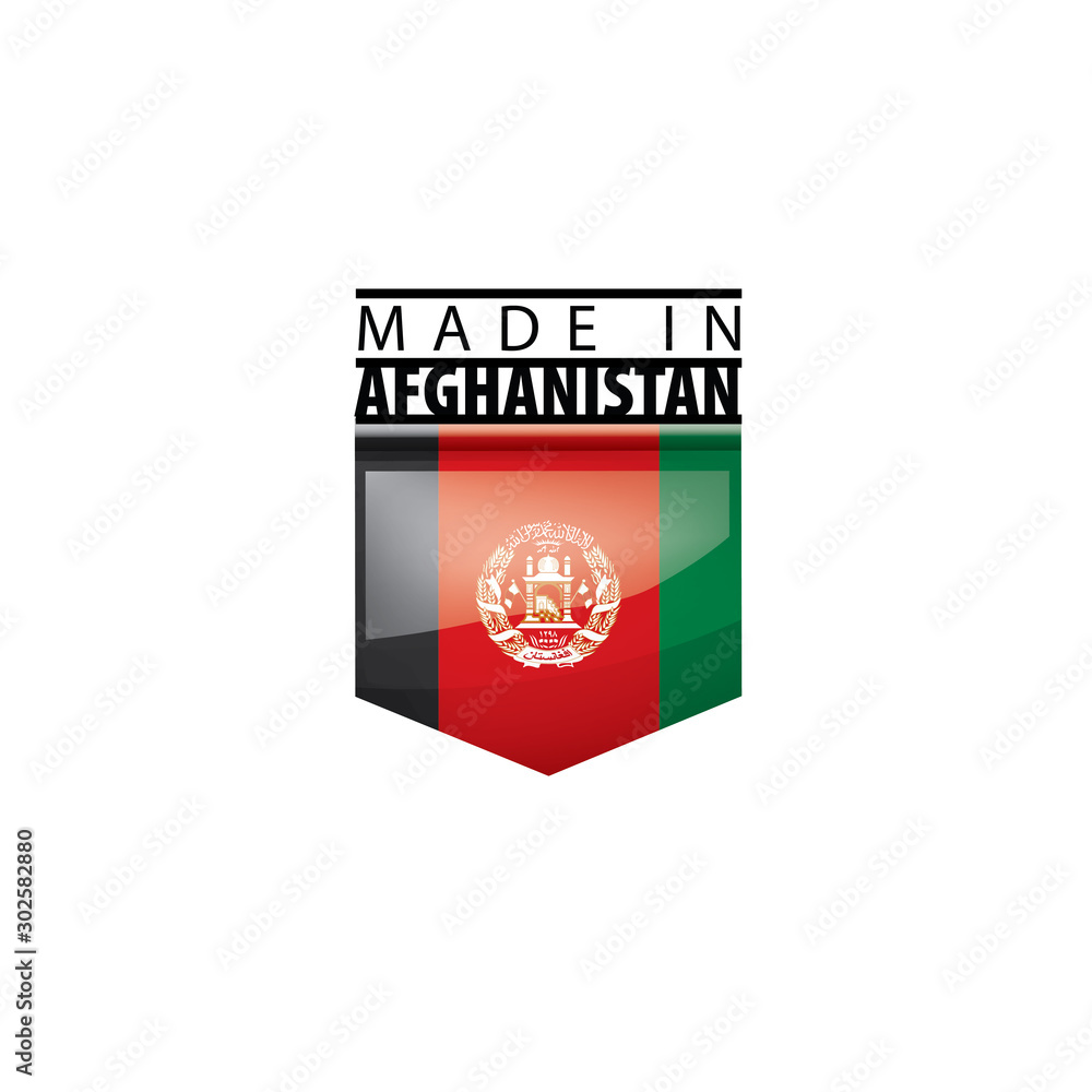 Obraz premium Afghanistan flag, vector illustration on a white background