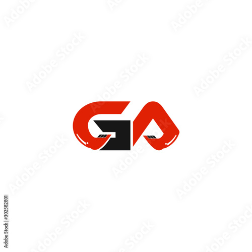 GA Letter Logo Design with Excavator Creative Modern Trendy Free Download GA Letter Logo Design with Excavator Creative Modern Trendy - GFXLoad