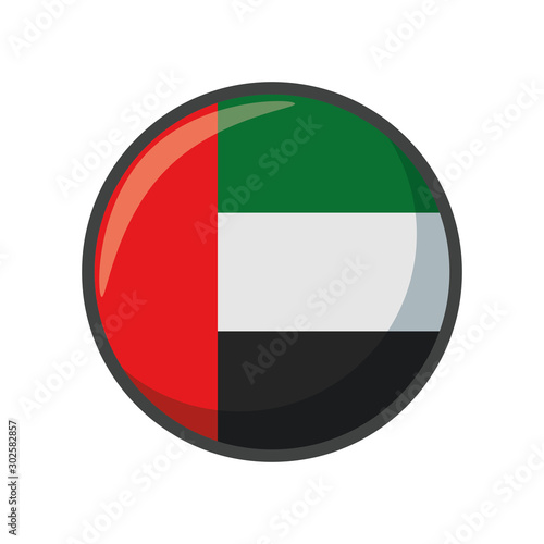 Isolated united arab emirates flag icon block design