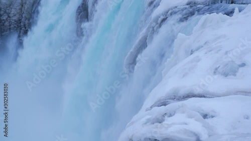 Iceland View Of Beautiful Godafoss Waterfall In Winter 9