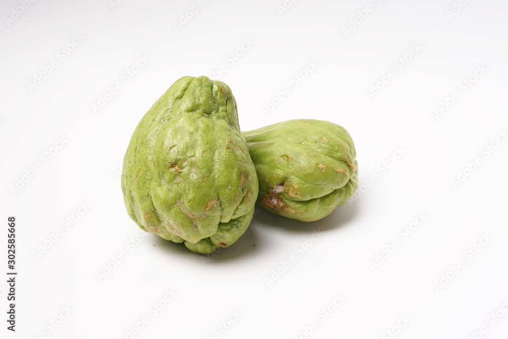Two green Chayote squash - Two green Chayote squash -