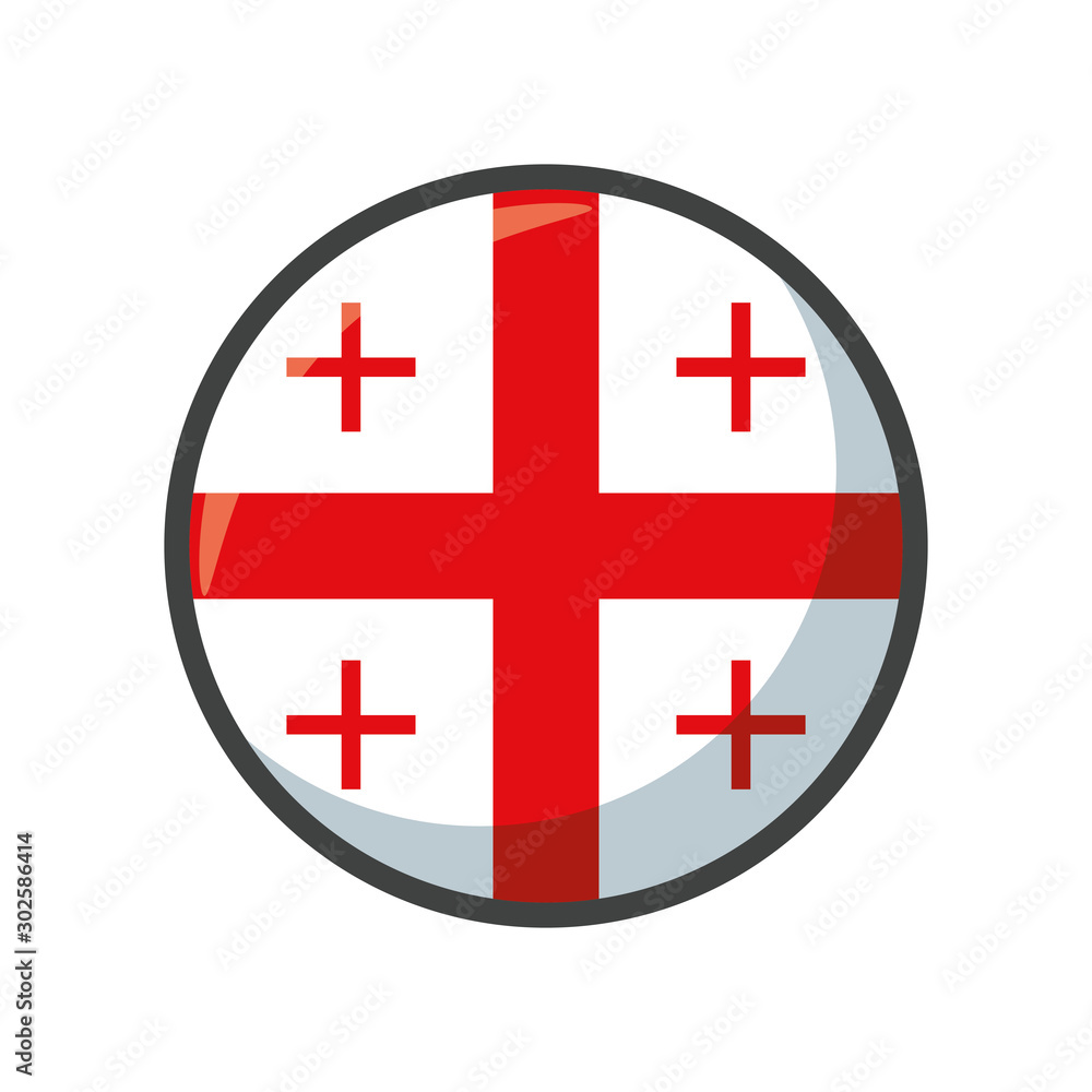 Isolated georgia flag icon block design