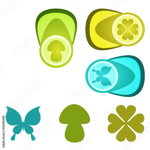 Several kinds of figured punchers.
