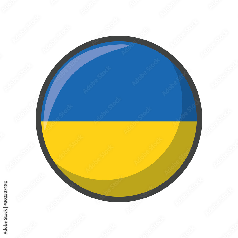 Isolated ukraine flag icon block design Isolated ukraine flag icon block design