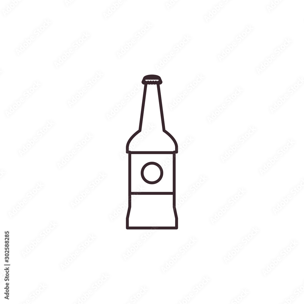 Isolated drink bottle icon line design Isolated drink bottle icon line design