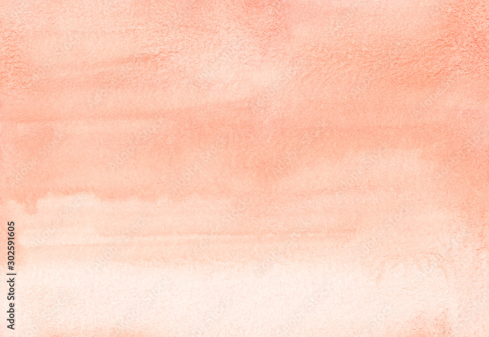 Stockillustratie Watercolor pastel coral background texture. Light