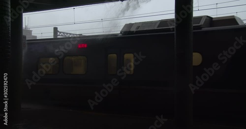 Train Pulls Out Of Station During Hurricane - Dujuan photo