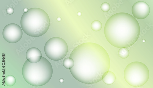 Background with bubbles. Design for your header page, ad, poster, banner. Pastel Gradient Color Vector illustration.