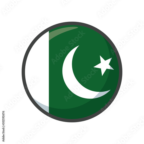 Isolated pakistan flag icon block design