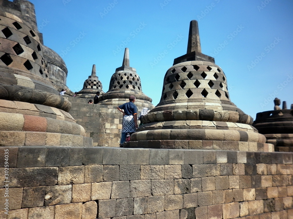 Borobudur temple (Candi Borobudur) at Yogyakarta Borobudur temple (Candi Borobudur) at Yogyakarta