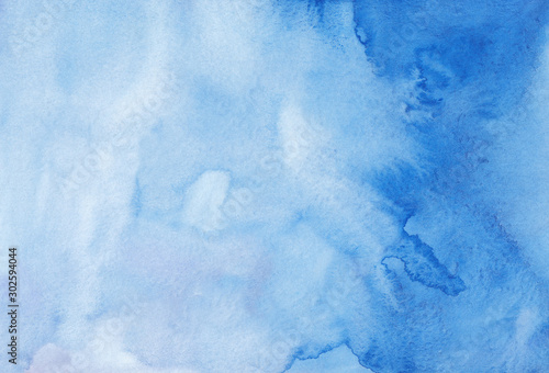Watercolor deep blue gradient background texture