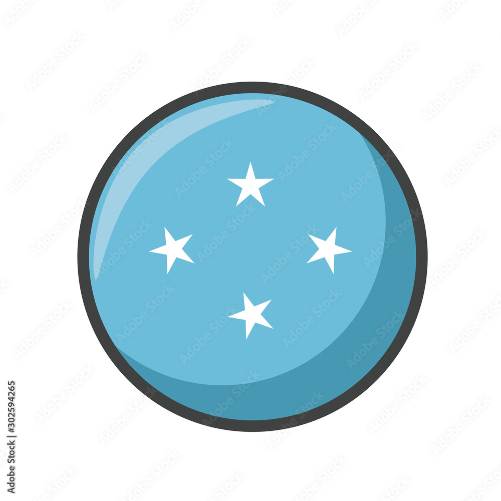 Isolated micronesia flag icon block design Isolated micronesia flag icon block design