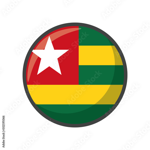 Isolated togo flag icon block design Free Download Isolated togo flag icon block design - GFXLoad