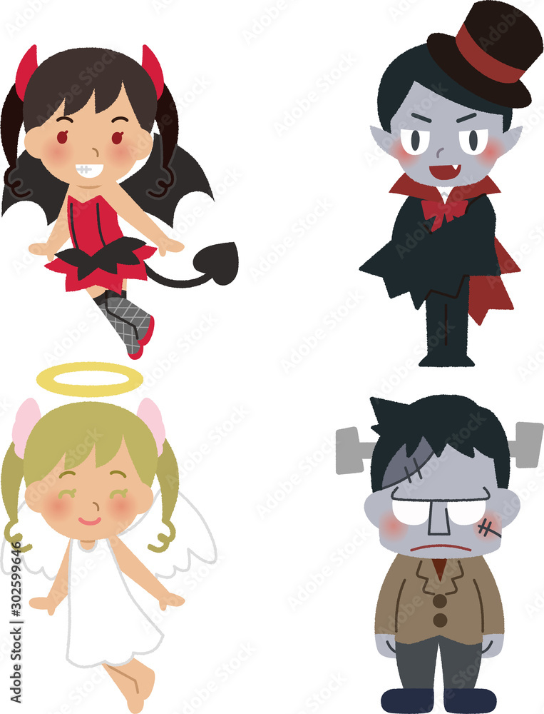 ハロウィンのキャラクターのイラスト ハロウィンのキャラクターのイラスト