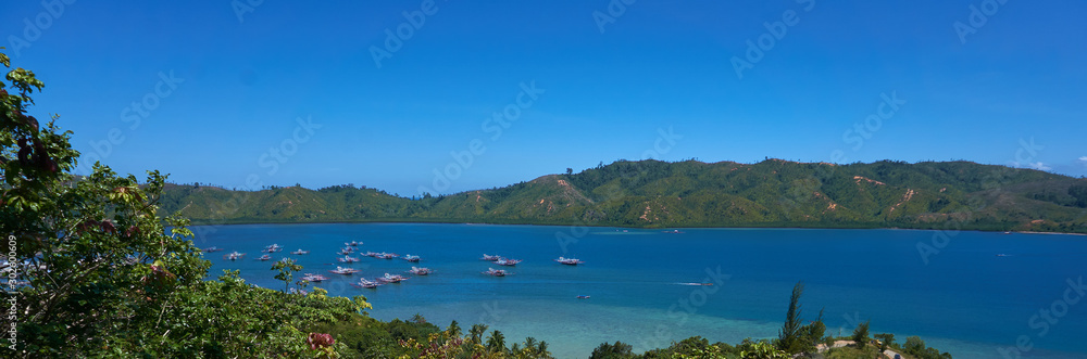 a beautiful view in mandeh hill in west sumatra of indonesia. a beautiful view in mandeh hill in west sumatra of indonesia.