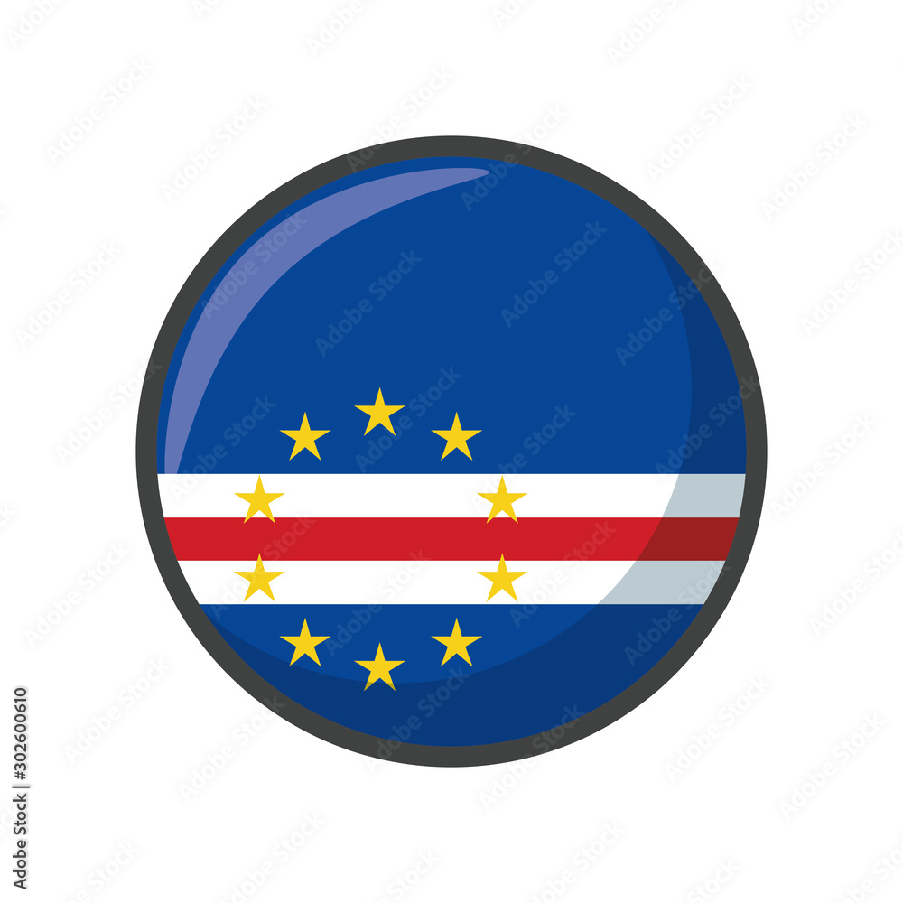 Isolated cape verde flag icon block design Isolated cape verde flag icon block design