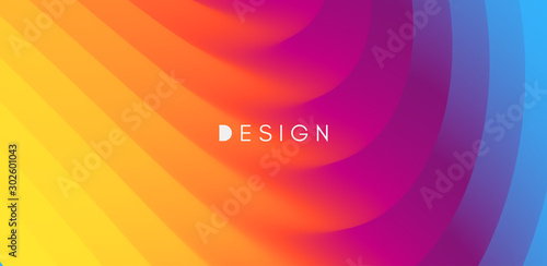 Abstract waved background with layers. Trendy covers design. Vector illustration in modern art style.
