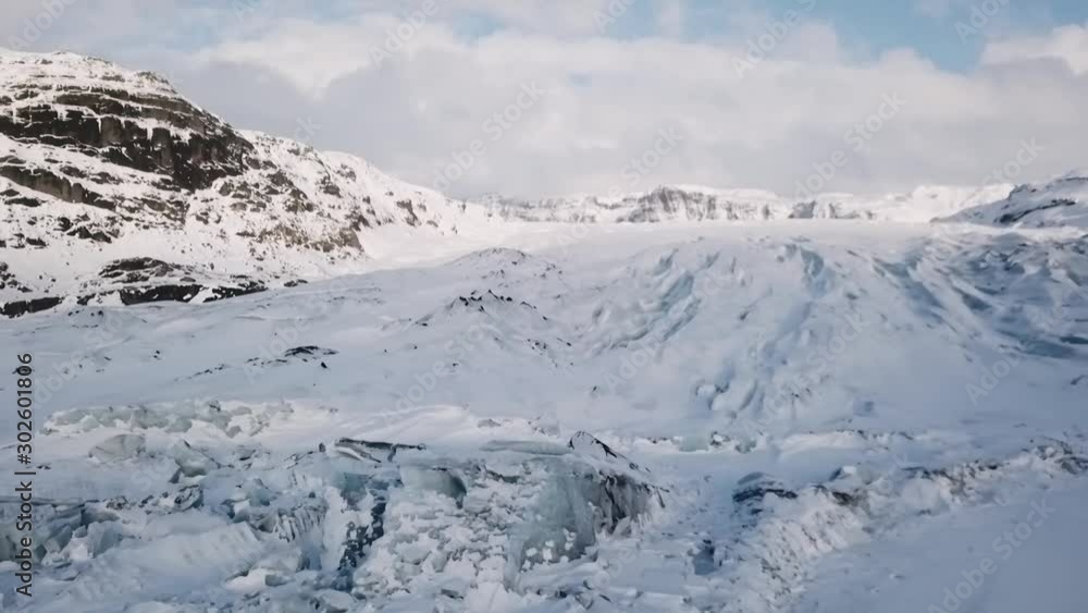 Iceland Aerial View Of Large Glacier In Winter 7 Iceland Aerial View Of Large Glacier In Winter 7