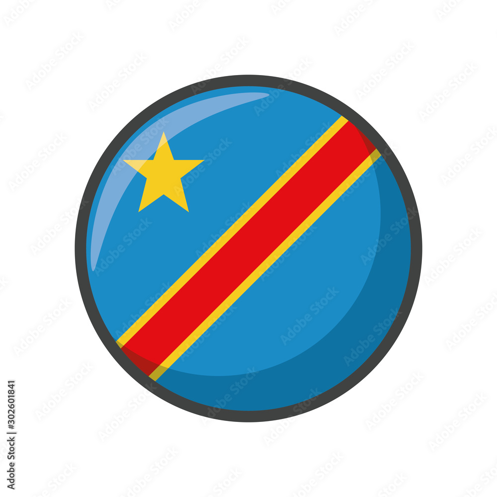 Democratic republic of congo flag icon block design Democratic republic of congo flag icon block design